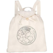'Roast Dinner Plate' Canvas Rucksack / Backpack (RK00033904)
