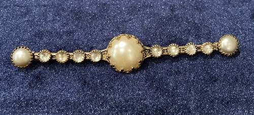 Edwardian bar brooch champagne - edwardian,