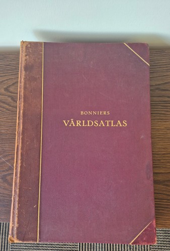 Vintage bonniers världsatlas - bonniers,