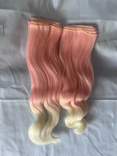 Doll hair for rerooting pink