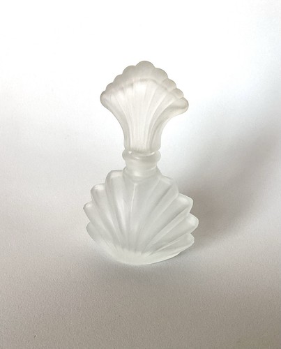 Vintage frosted glass perfume - vintage,