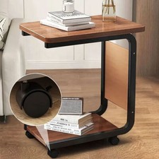 Side Table C Shaped for Sofa Coffee End Tables for Living Room Bedside Tables UK