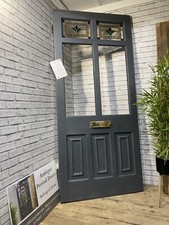 STUNNING LEADED GLASS - PANEL PERIOD VICTORIAN FRONT DOOR - ANTIQUE RECLAIMED!