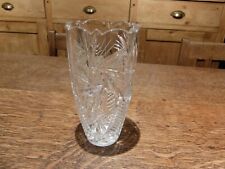 Vintage Cut Glass Vase Clear