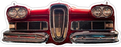 Front image edsel classic car - front,