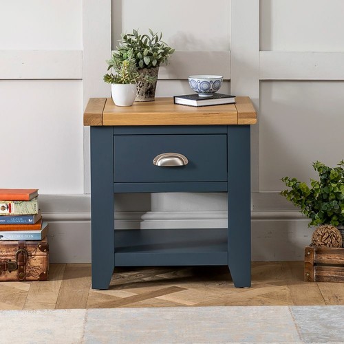 Lamp side table - lamp, drawer