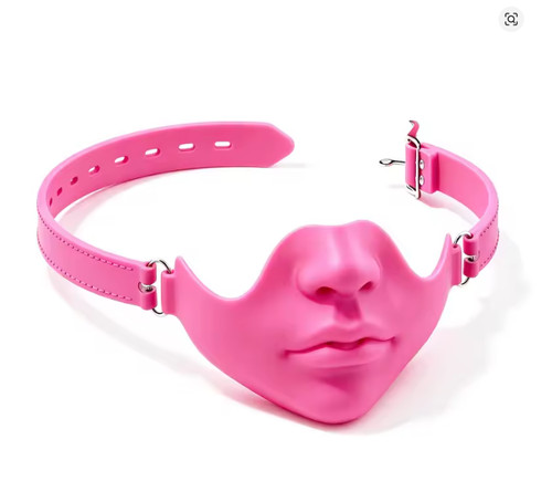 Pink silicone face mask - silicone,