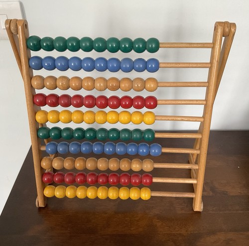 Vintage wooden folding abacus - vintage,