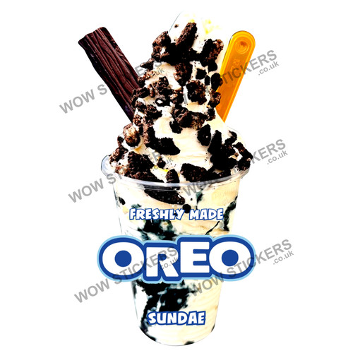 Oreo flake ice cream sundae - oreo,