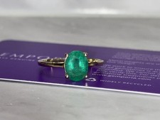 Zambian Emerald 1.80ct 9K Gold Tomas Rae Ring Size P-Q by Gemporia
