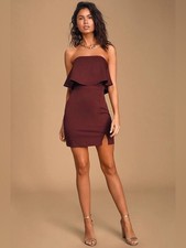 NWT Lulus L Burgundy Kiani