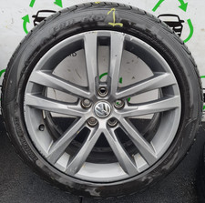 VW POLO SALVADOR 16" ALLOY WHEEL WITH A 215 45 16 TYRE 6C0601025J (SEE PHOTOS)