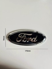 175x70mm Ford Oval Badge Black
