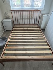 Rose Gold Metal Double Bed Frame with Headboard