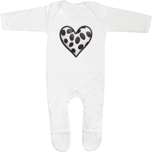Cow print heart baby - 'cow,