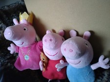 3 Peppa Pig Plush Soft Toys