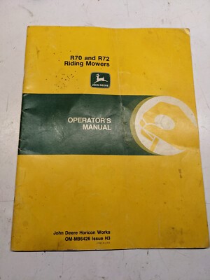 John deere operators manual - jd,
