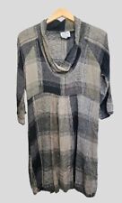 The Masai Clothing Company Dress Size Medium Checked Viscose, Cotton, Linen