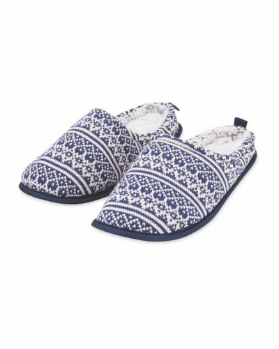 Men navy mule slippers - navy,