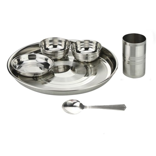 Stainless steel thali dinner - steel,