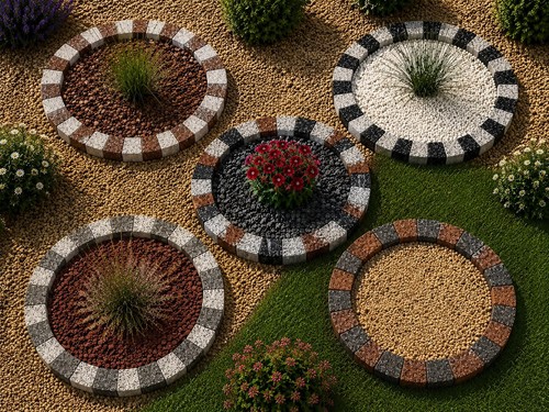 Granite garden circle - granite,