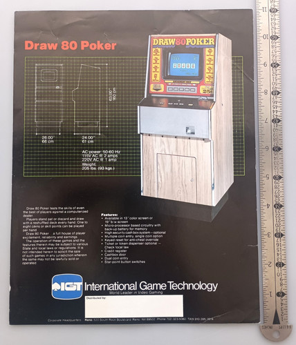 Igt draw video poker - 80,