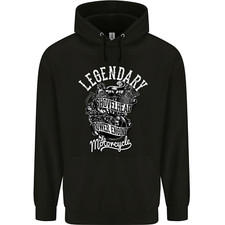 Legendary Shovelhead Motorcycle Biker Mens 80% Cotton Hoodie
