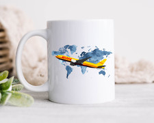 DHL B777 Plane Mug Coffee