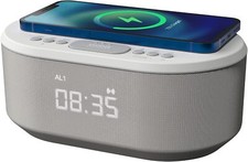 i-Box Bedside QI Wireless Charging Alarm Clock Radio With LED Display