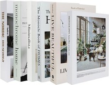 6 Pack Faux Books Decorative