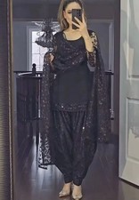 Black Patiala Suit Set with