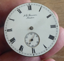 GOOD ANTIQUE GENTS J.W. BENSON POCKET WATCH MOVEMENT  THE BOND STREET