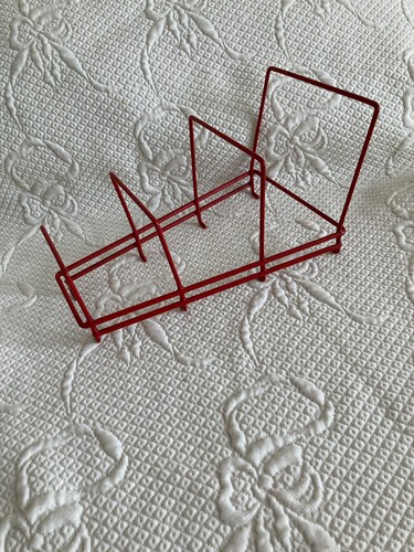 Vintage red plate rack 1970s - vintage,