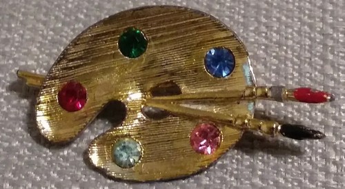 Brooch pin art pallete - brooch,