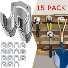 15PACK Tool Hooks & Screws Garage Garden Shed Wall Bike Hanging Storage UK