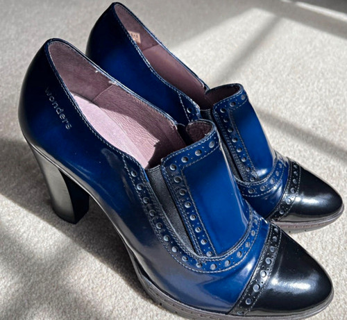 Wonders blue black leather - wonders,