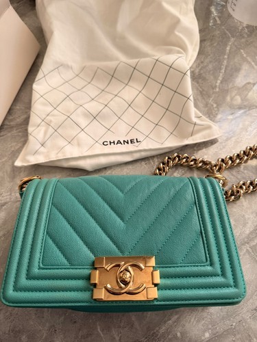 Chanel mini boy - chanel, teal