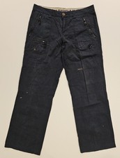 Vintage Airwalk Multi Pocket Cargo Pants Black W43 L32 90s Y2K Skater STAINED