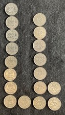 sixpence coins GeorgeV1 - 1948 to 1951