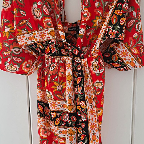 Boohoo red floral fit - fit, &