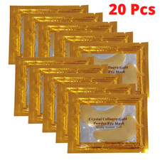 20 Pcs 24K Gold Powder Gel Collagen Eye Masks Patch, Remove Bags,Dark Circles