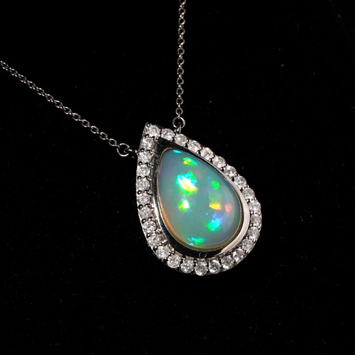 14k white gold - solid, ethiopian