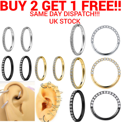 Diamante nose ring septum - cz,