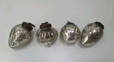 Christmas Mercury Glass Silver Baubles  Decorations X 4 3cm