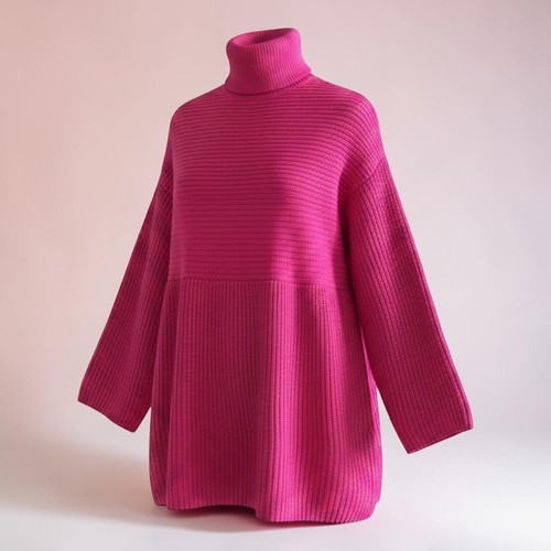 Pink polo knitted - polo, dress