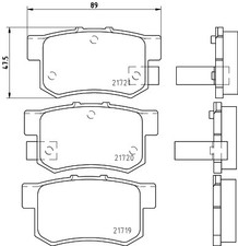REAR BRAKE PAD SET DISC BRAKE