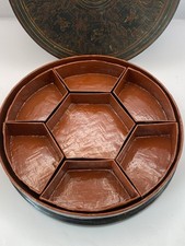 Antique Burmese Cinnabar Lacquerware Betel Nut Leaf Serving Box Container