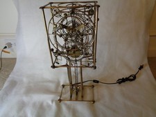 Gordon BRADT "7 Man” Kinetic Brass Sculpture Clock in excellent and working cond