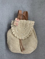 Mantaray Straw Backpack Bag