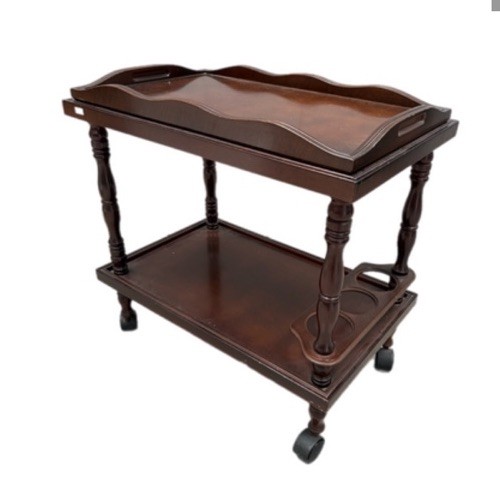 Vintage wooden drinks trolley - wooden,